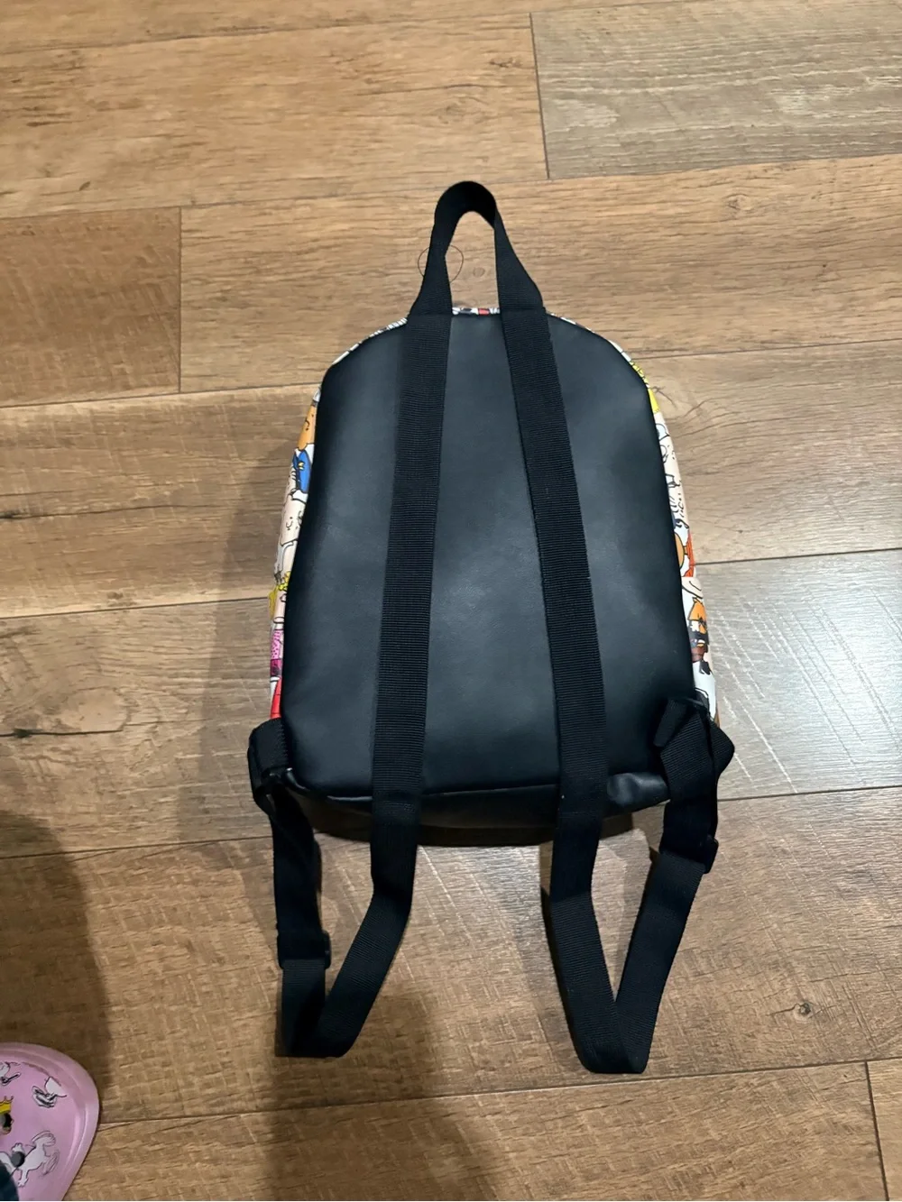 BRAND NEW Peanuts Multicolor Printed Mini Backpack - Black Trim